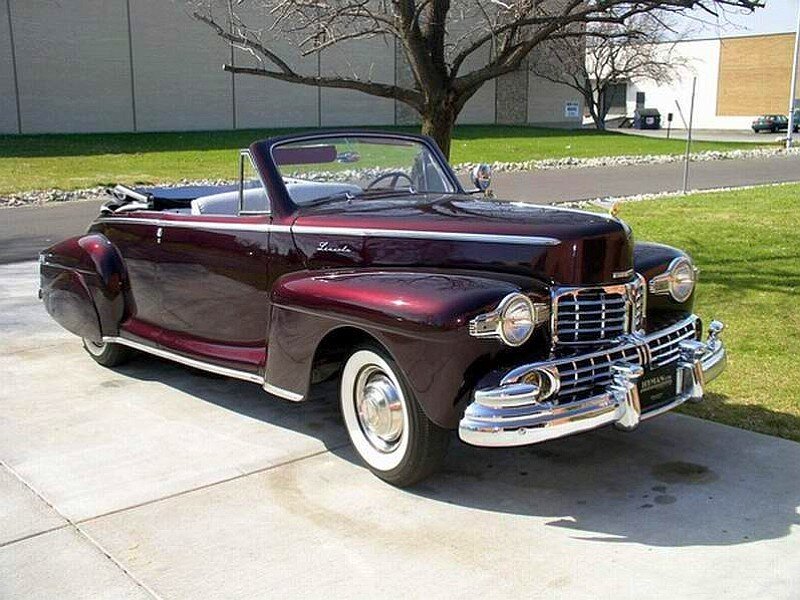 Maroon classic convertible car