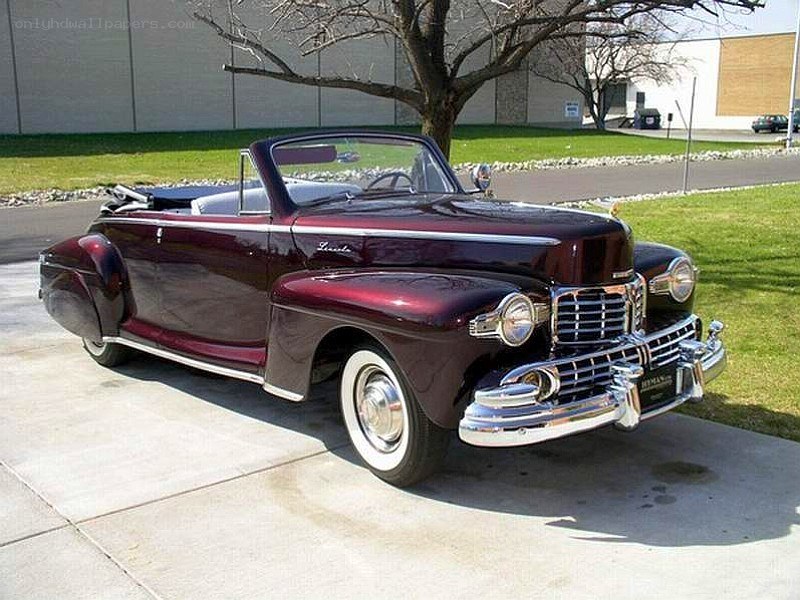 Maroon classic convertible car