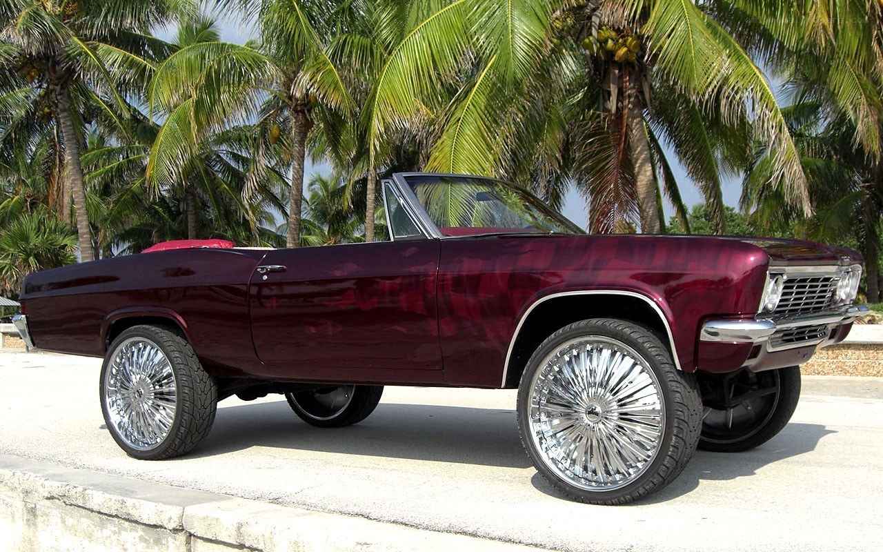 Maroon classic convertible car