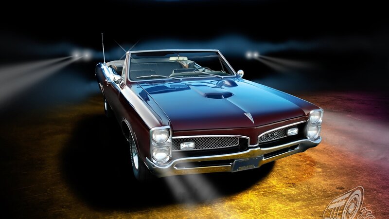 Maroon Classic Convertible — Dramatic