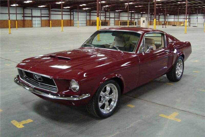 Maroon Classic Muscle Car — Calm