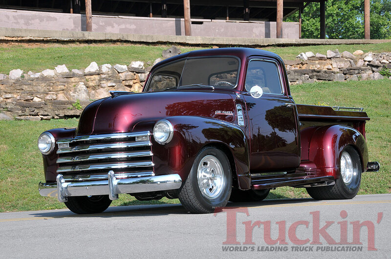 Maroon Classic Pickup Truck