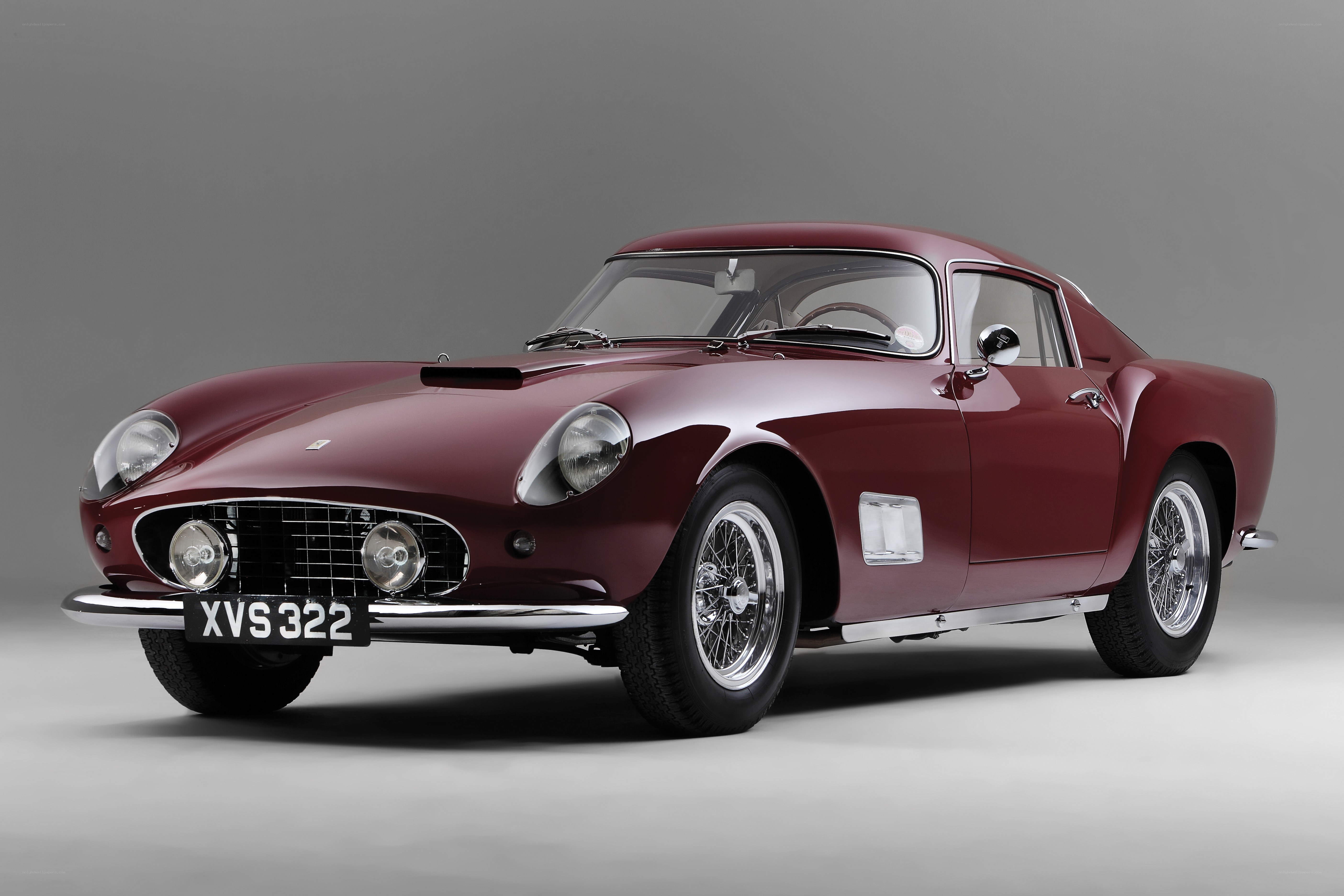 Maroon classic sports car