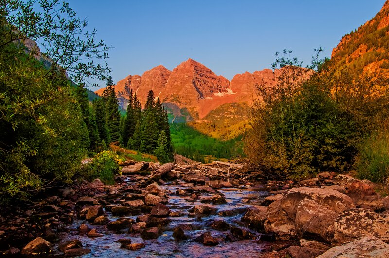 Maroon Cliffs and Stream