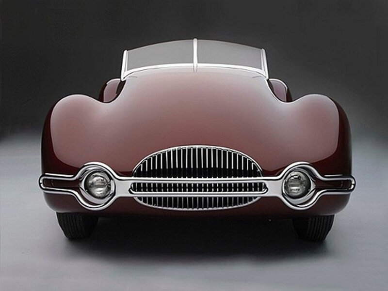 Maroon Concept Car — Dramatic, 3d Render, Grille
