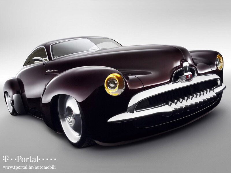 Maroon Concept Car — Dramatic, 3d Render, Headlight, Grille