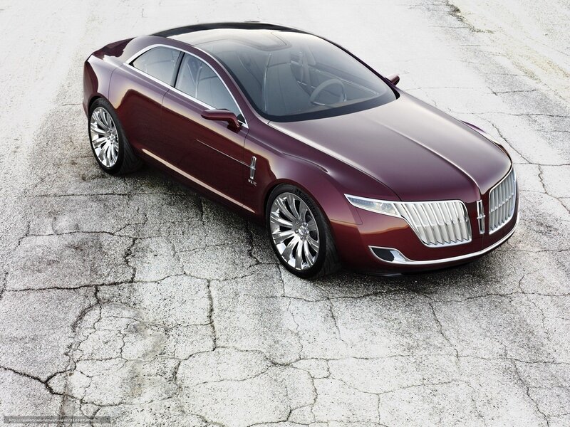 Maroon Concept Car — Dramatic, Photograph, Cracked Pavement