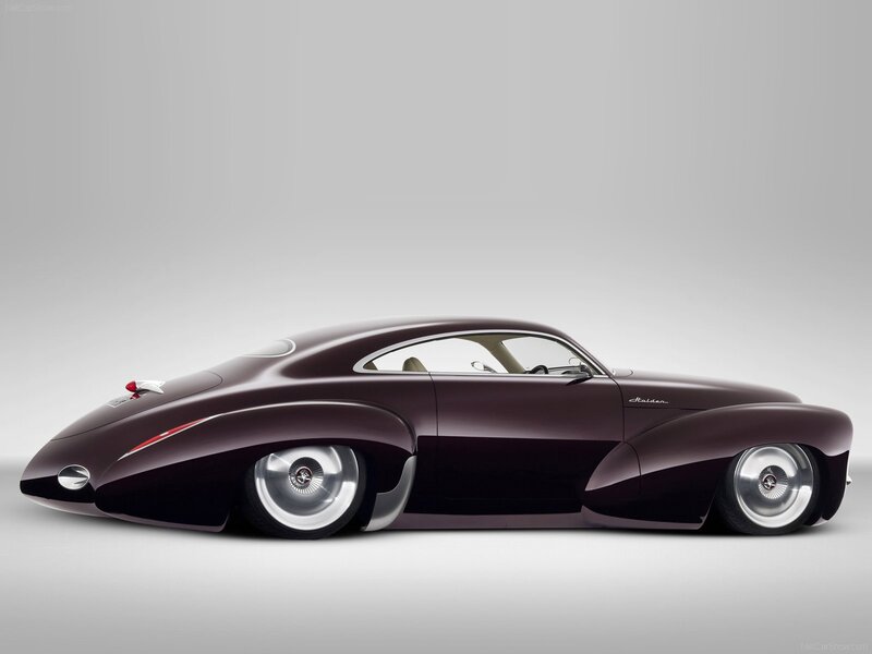 Maroon Concept Car — Sleek, Photograph