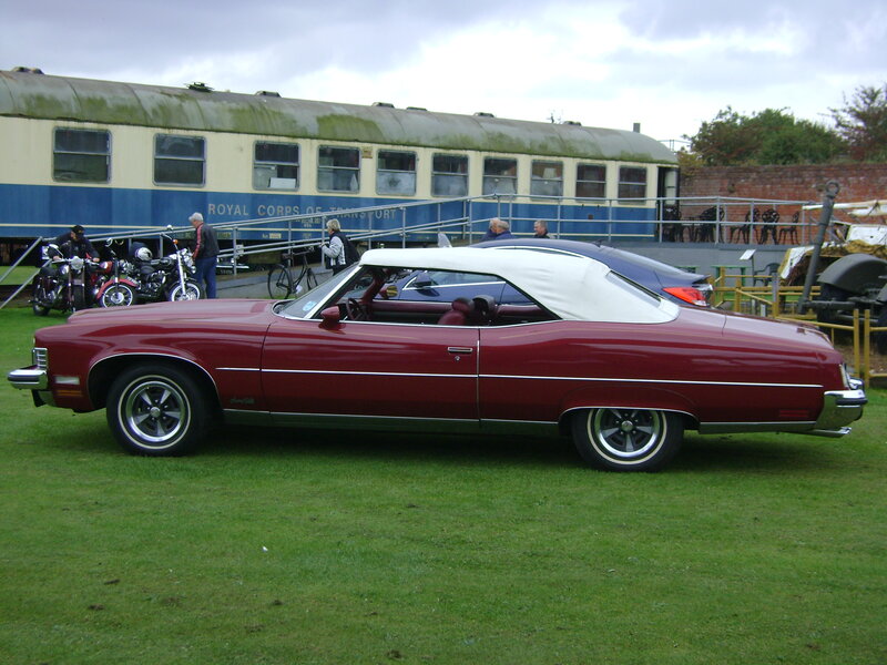 Maroon Convertible Car — Red