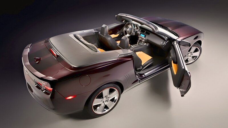 Maroon convertible sports car