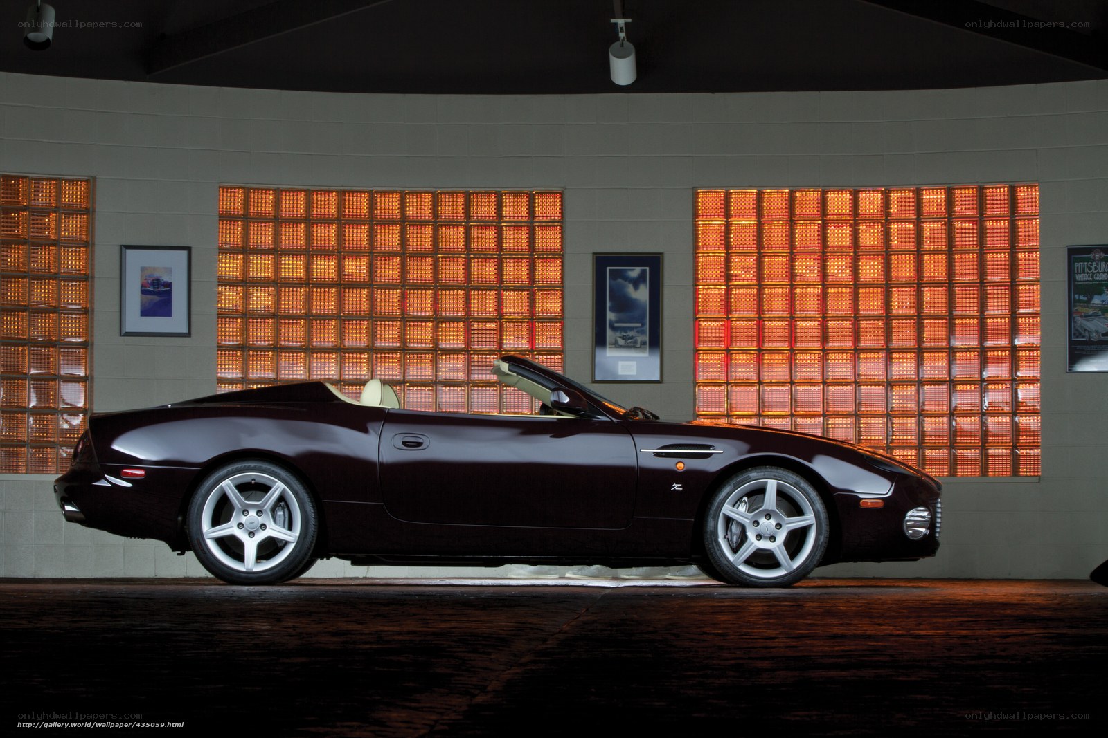 Maroon convertible sports car