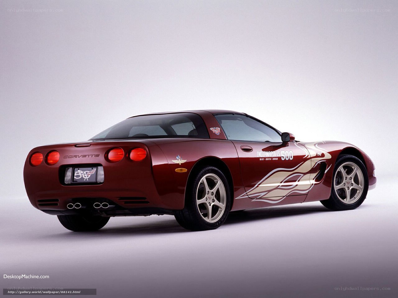 Maroon Corvette Indy 500 car