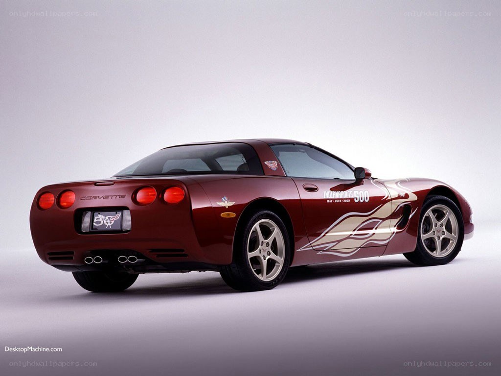 Maroon Corvette with Indy 500 livery