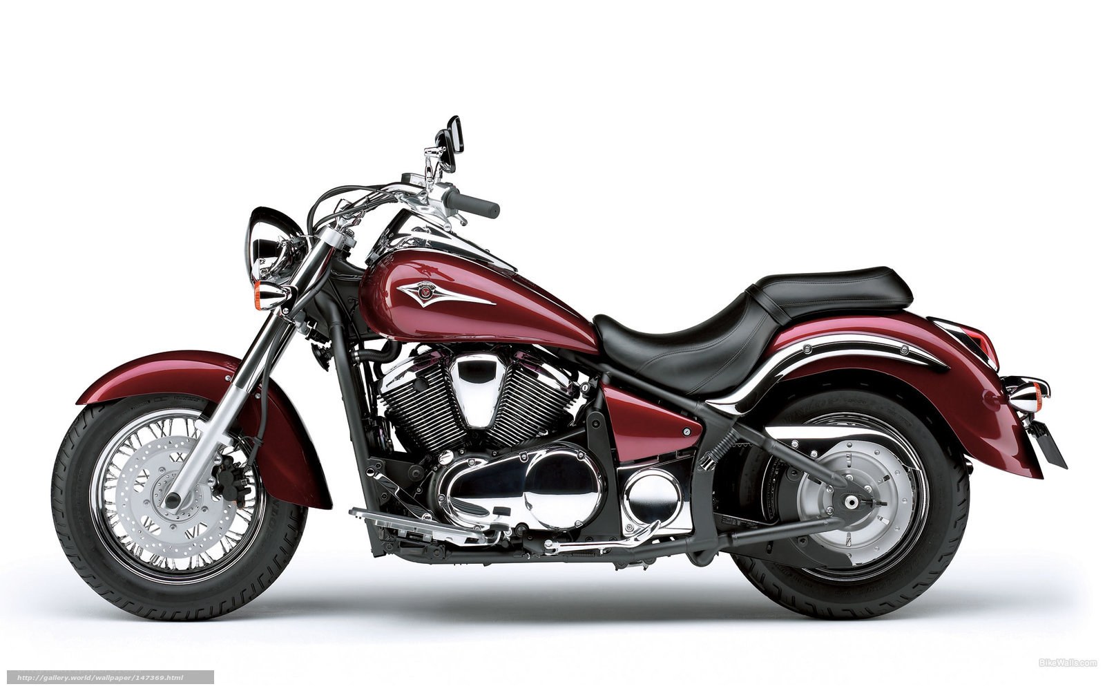Maroon cruiser motorcycle