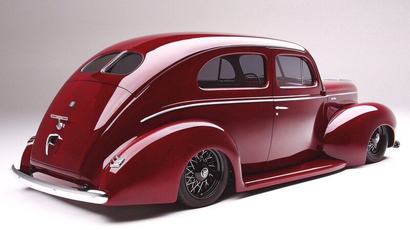 Maroon Custom Car — Red, Calm