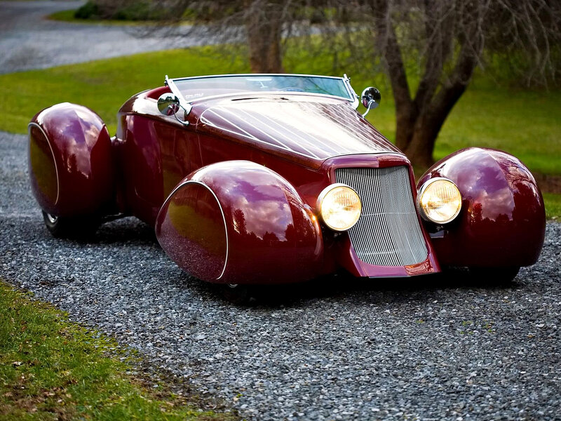 Maroon Custom Car — Serene