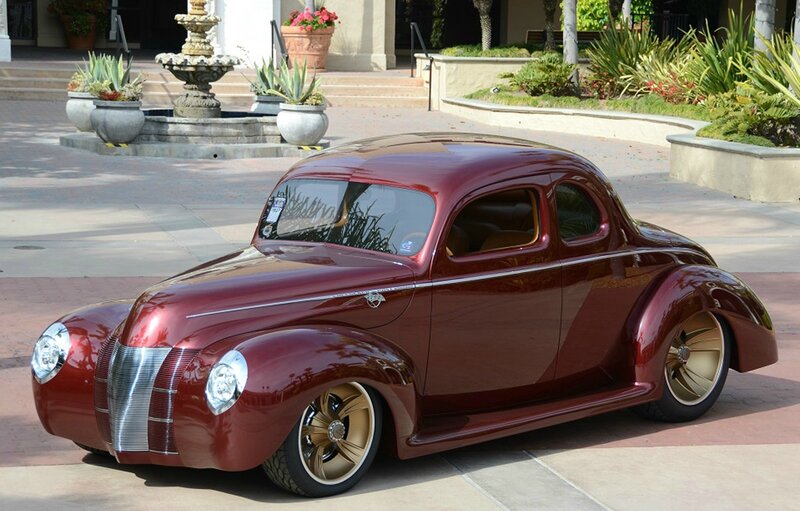 Maroon Custom Coupe — Serene, Afternoon