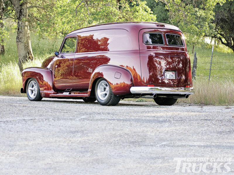 Maroon Custom Van