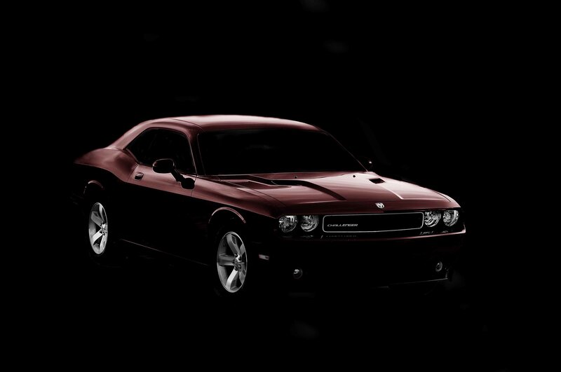 Maroon Dodge Challenger