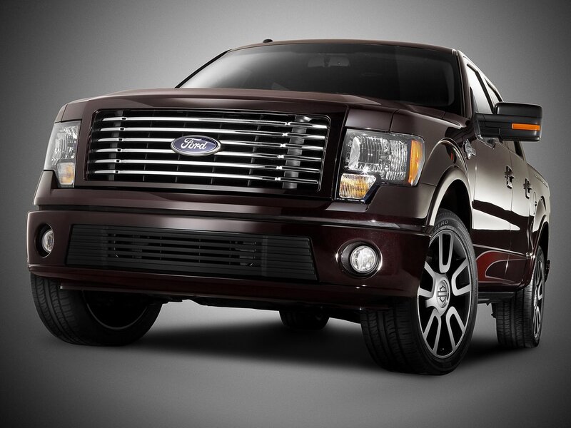 maroon Ford F-150 pickup truck