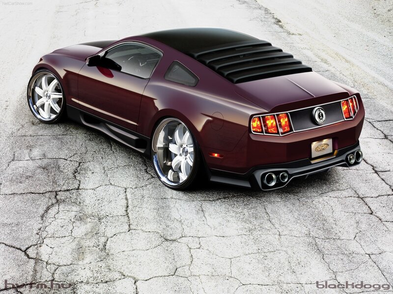 Maroon Ford Mustang concept