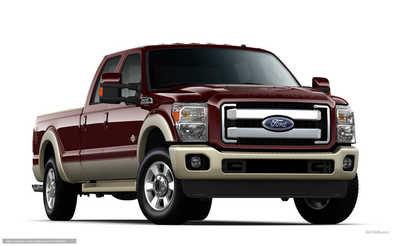 Maroon Ford Super Duty truck