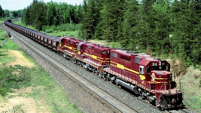 Maroon Freight Train