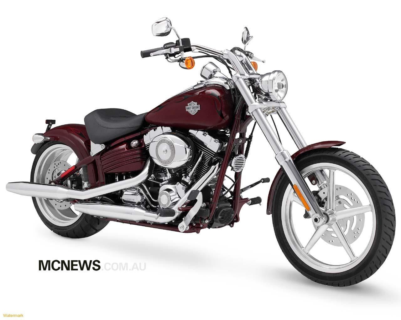 Maroon Harley-Davidson motorcycle