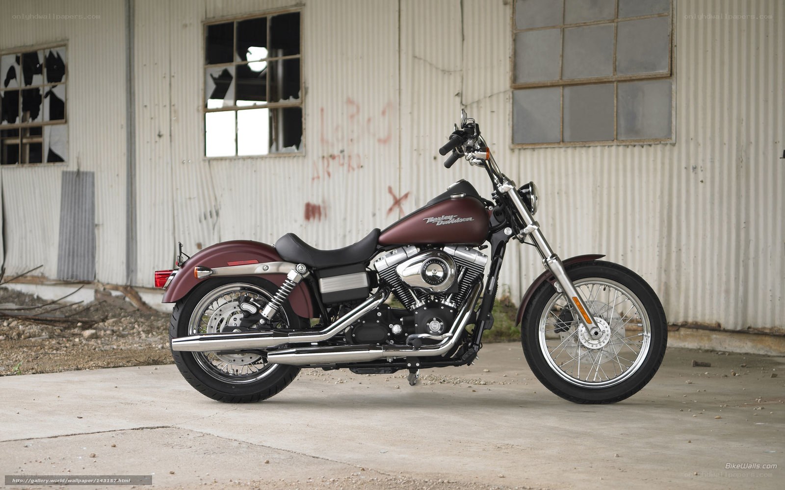 Maroon Harley-Davidson motorcycle
