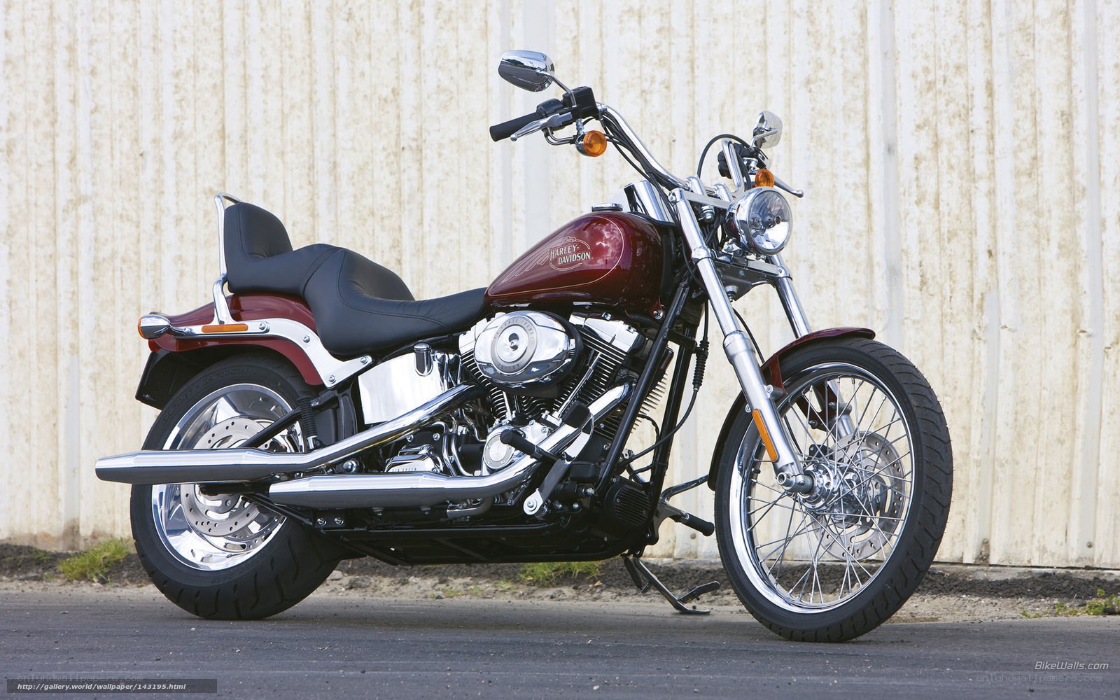 Maroon Harley-Davidson motorcycle