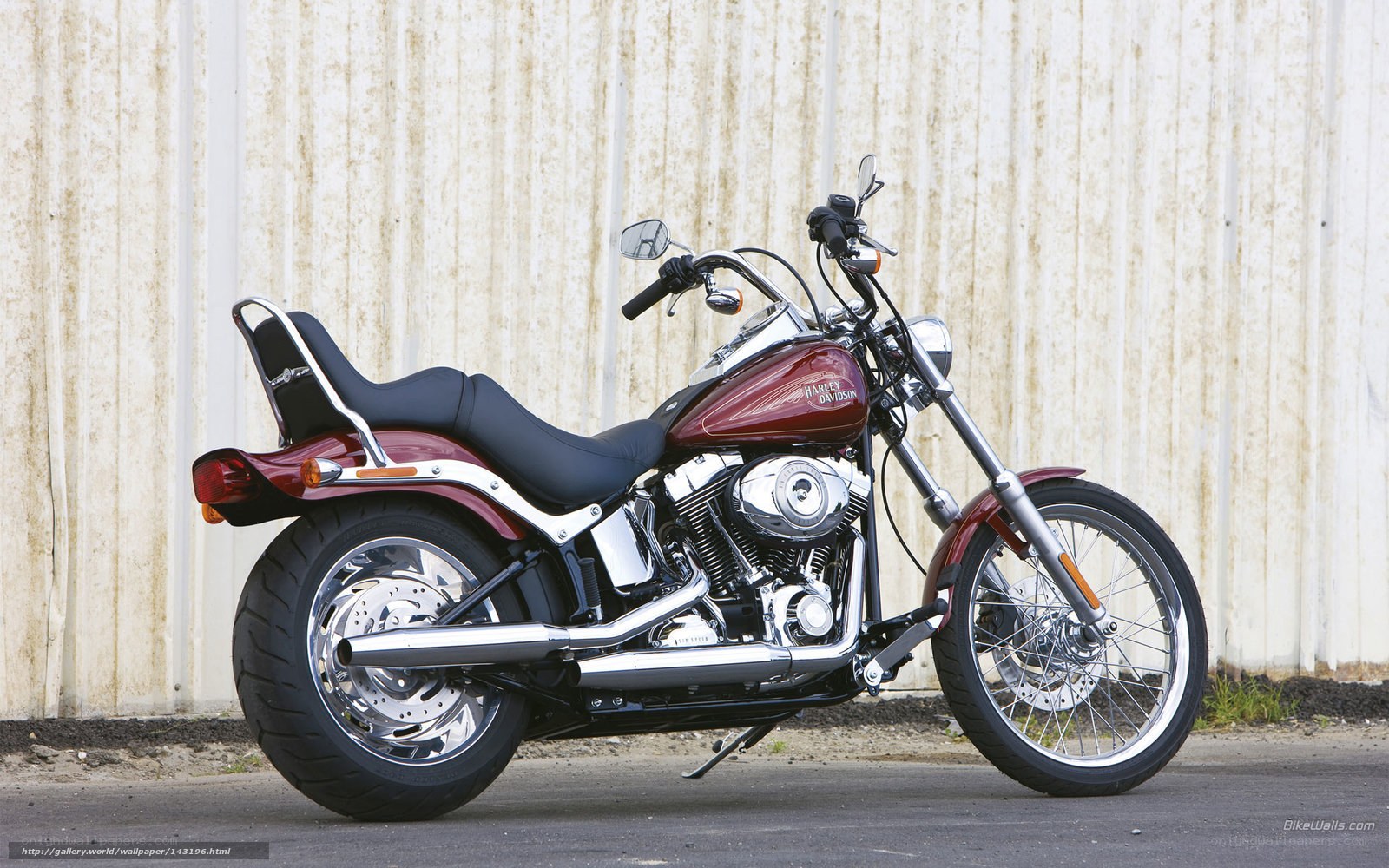 Maroon Harley-Davidson motorcycle