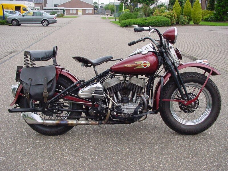 Maroon Harley-davidson Motorcycle — Calm, Afternoon, Photograph
