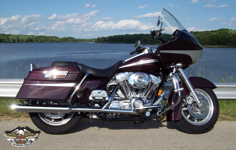 Maroon Harley-davidson Motorcycle — Purple