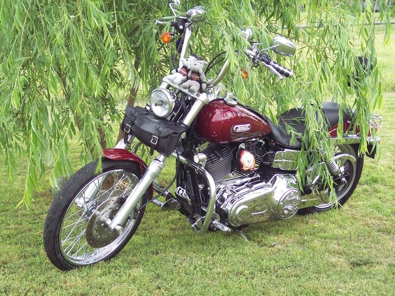 Maroon Harley-davidson Motorcycle — Red, Calm