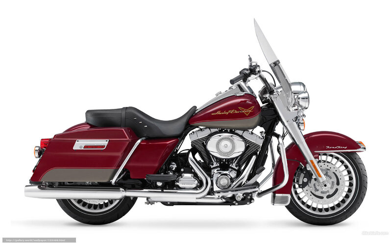 Maroon Harley-davidson Motorcycle — Red, Neutral, Photograph