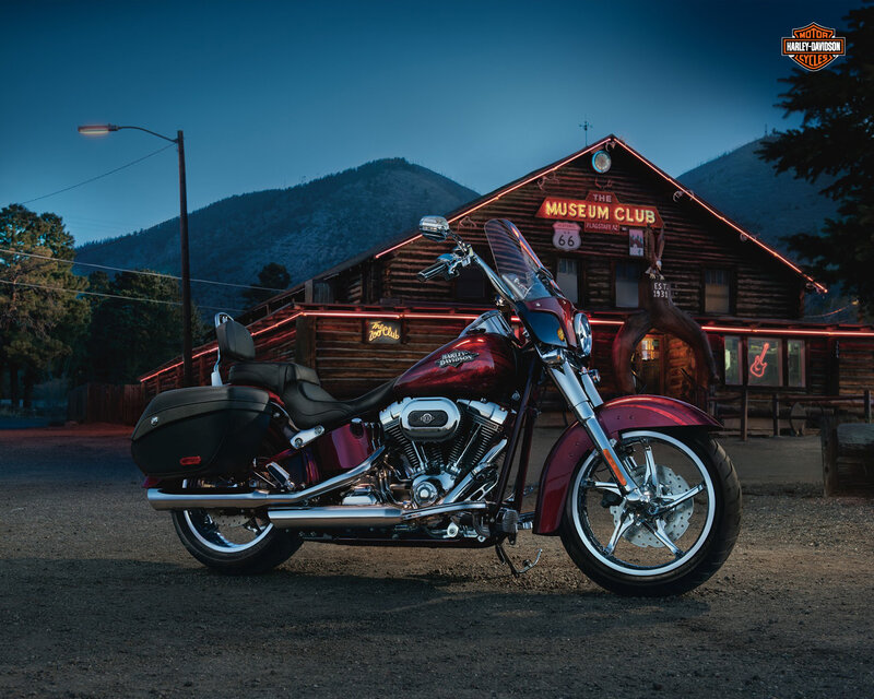 Maroon Harley-davidson Motorcycle — Red
