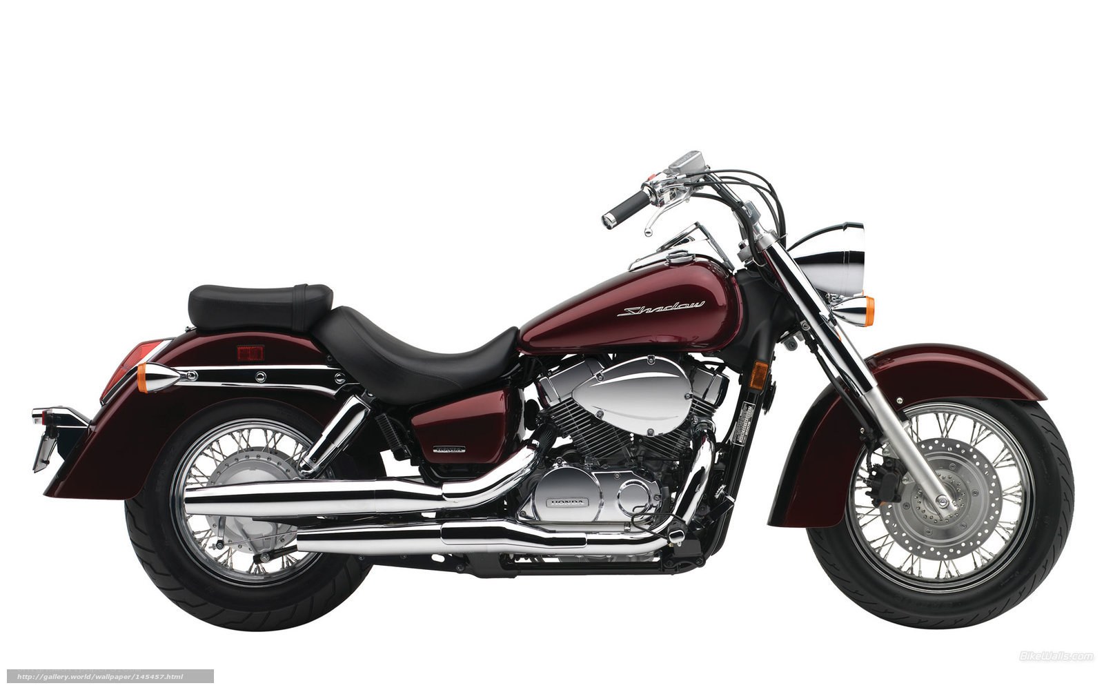 Maroon Honda Shadow motorcycle