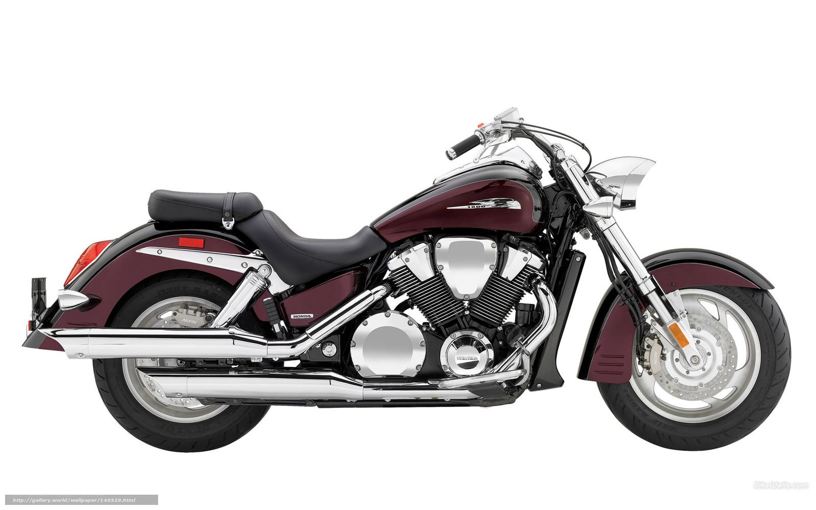 Maroon Honda VTX1300 motorcycle