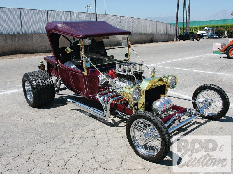 Maroon Hot Rod Car — Bright