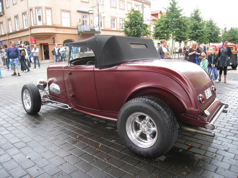 Maroon Hot Rod Car — Outdoor, Afternoon
