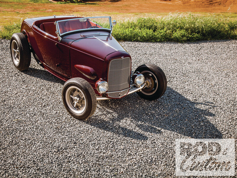 Maroon Hot Rod Car — Serene, Afternoon