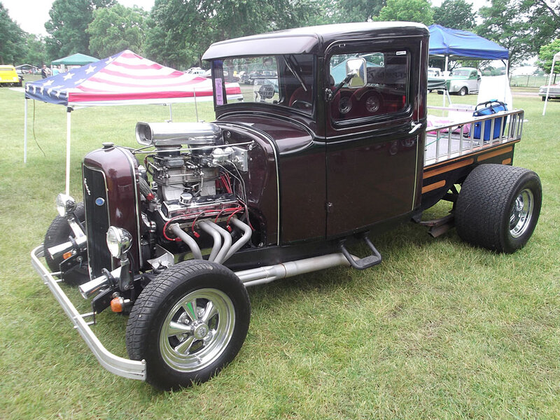 Maroon Hot Rod Truck — Outdoor