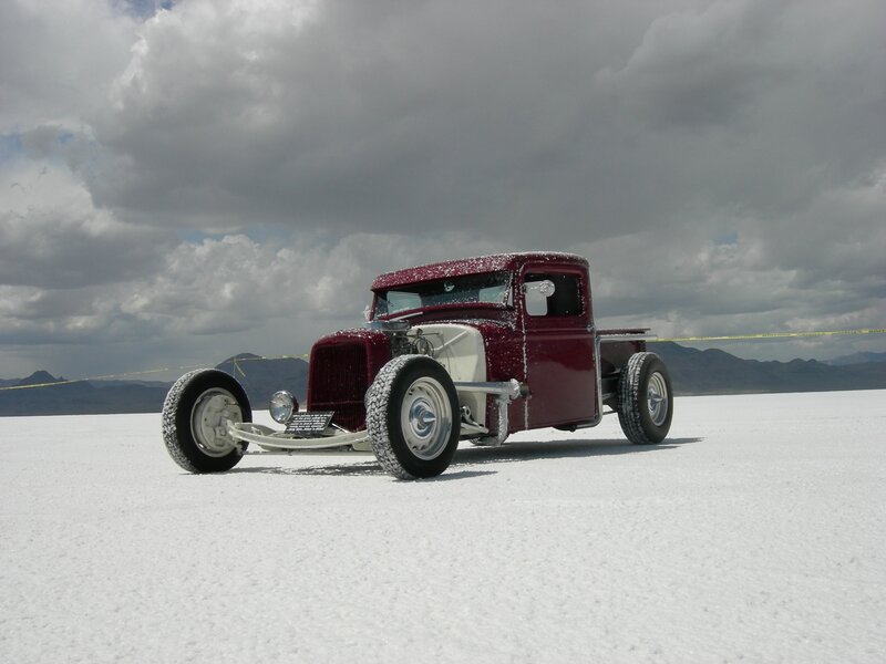Maroon Hot Rod Truck