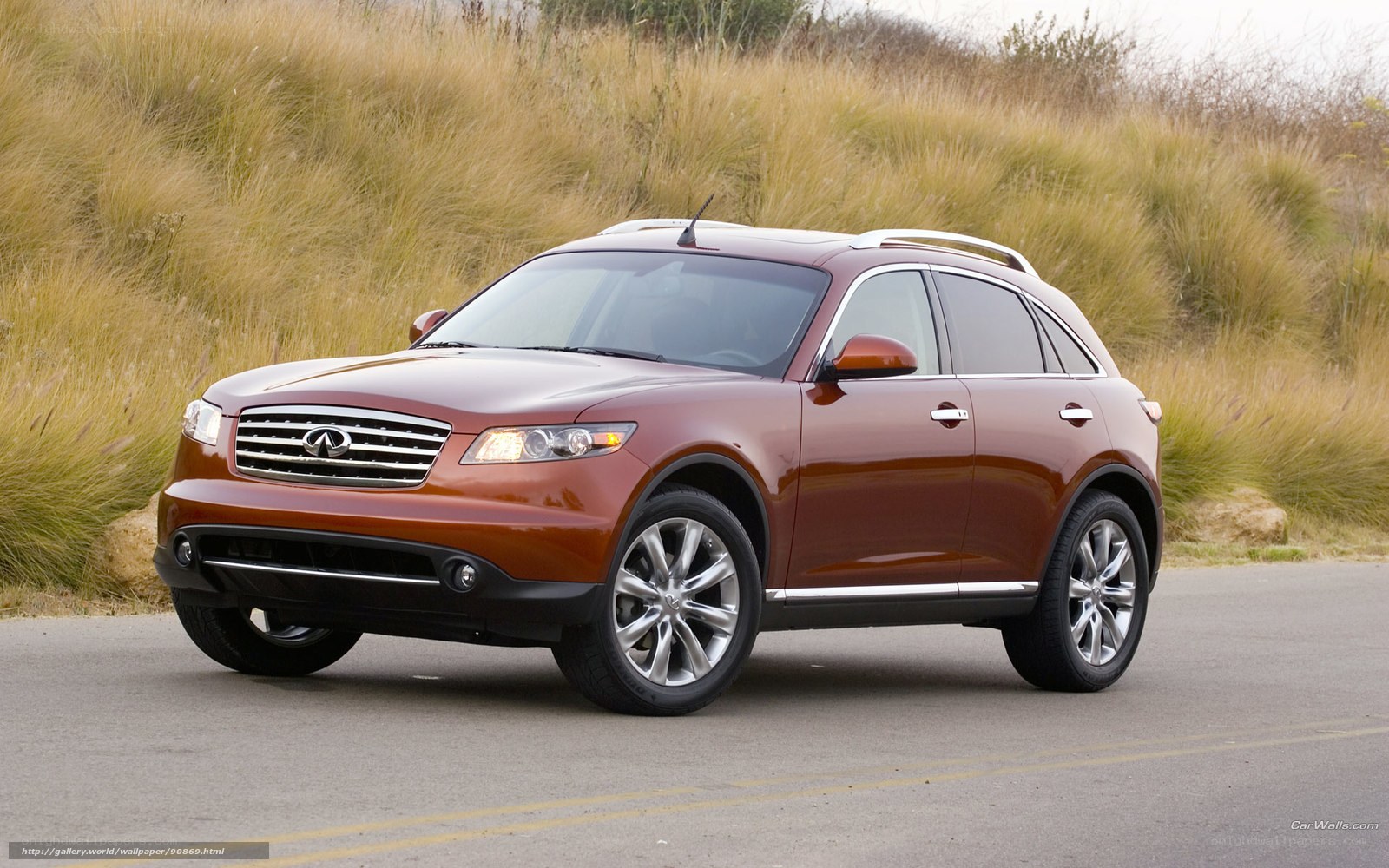 Maroon Infiniti FX SUV