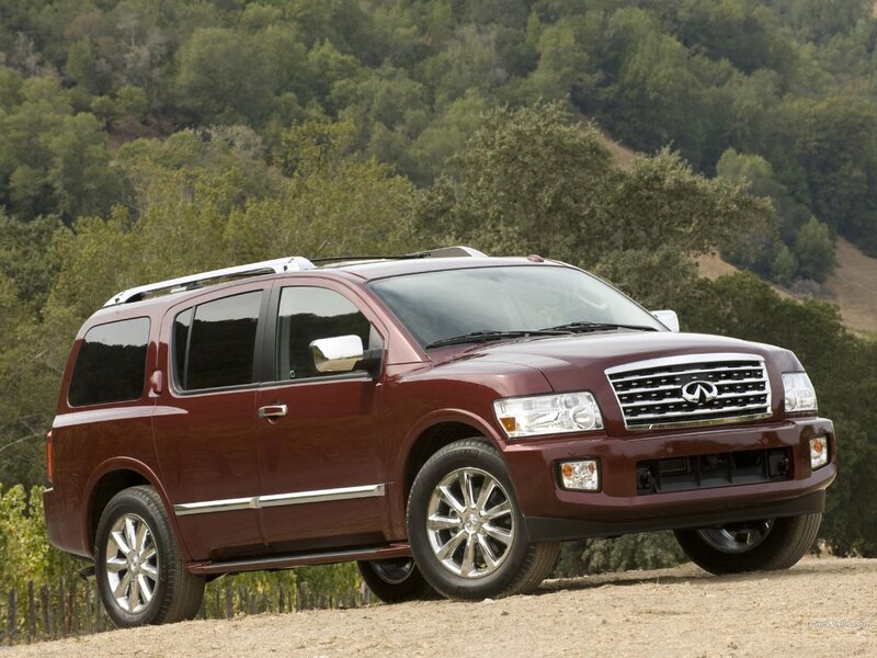 Maroon Infiniti QX56 SUV