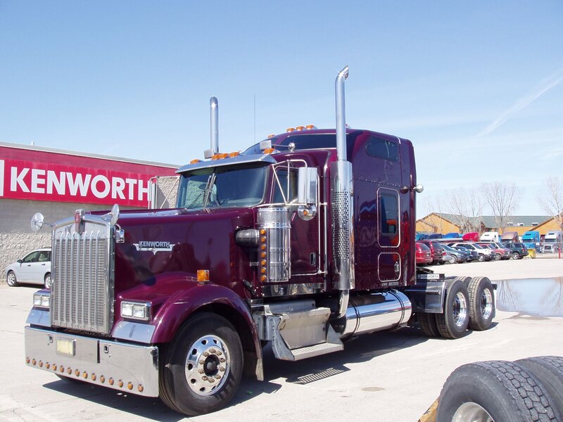 Maroon Kenworth Truck