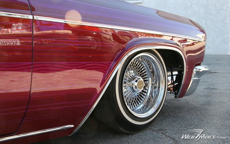 maroon lowrider car