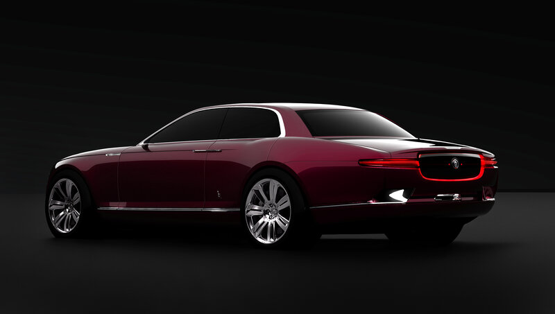 Maroon Luxury Sedan