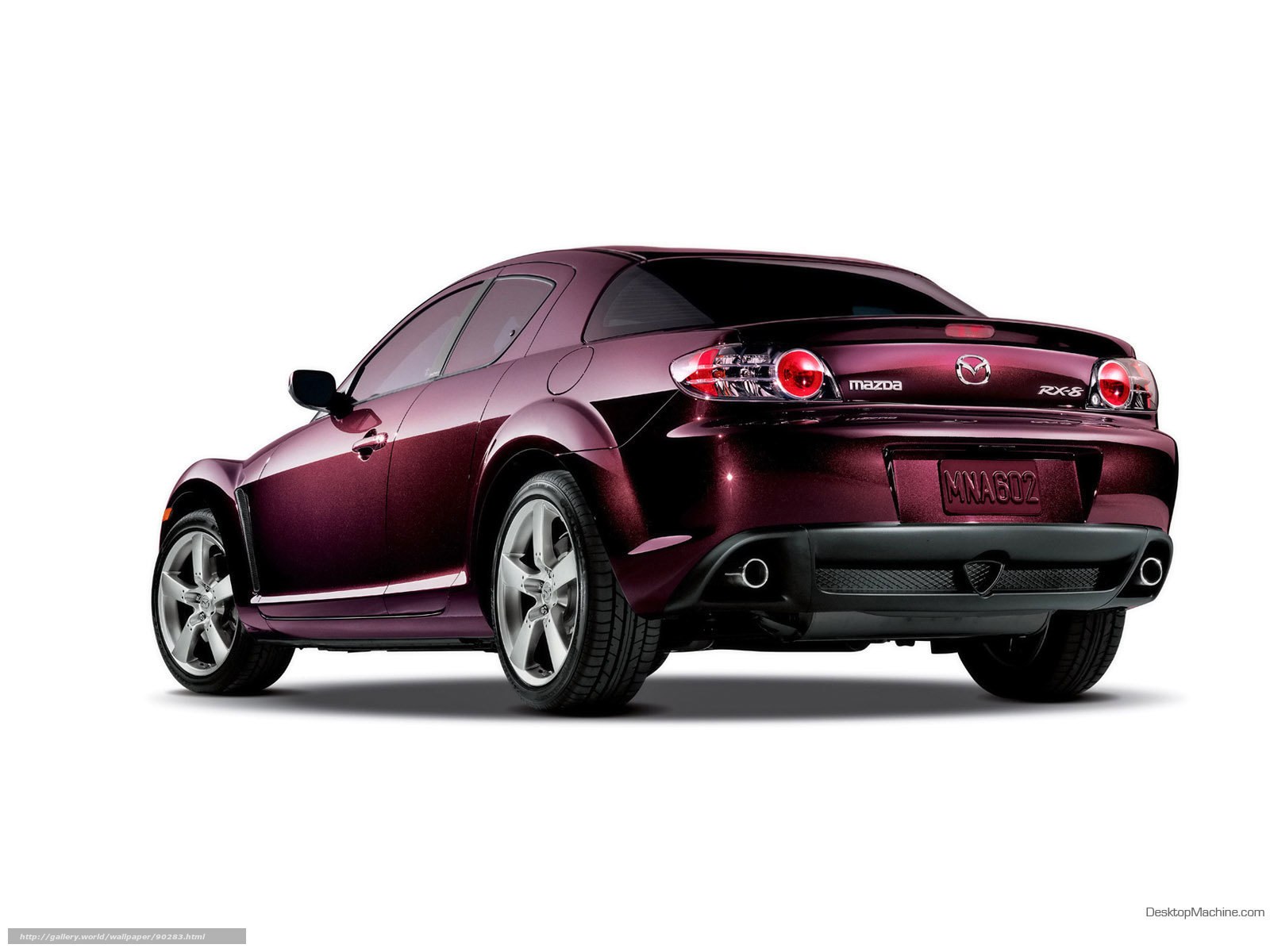 Maroon Mazda RX-8 sports car