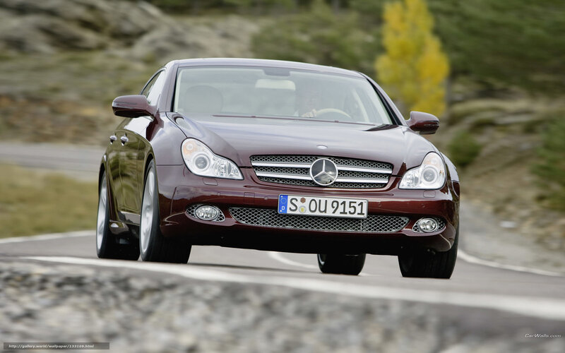 Maroon Mercedes-benz Car
